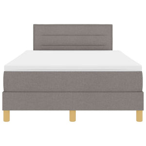 Κρεβάτι με ελατήρια με μαξιλάρι Taupe 120 x 200 cm ύφασμα - Pakobazaar