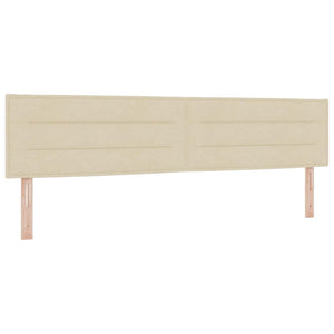 Κρεβάτι με ελατήρια με μαξιλάρι Κρεμ 200 x 200 cm ύφασμα - Pakobazaar