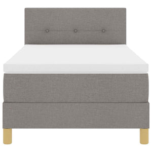 Κρεβάτι με ελατήρια με μαξιλάρι Taupe 80 x 200 cm ύφασμα - Pakobazaar