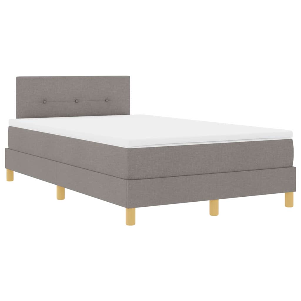Κρεβάτι με ελατήρια με μαξιλάρι Taupe 120 x 200 cm ύφασμα - Pakobazaar