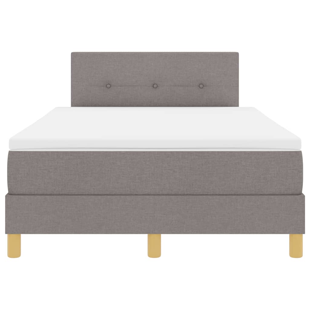 Κρεβάτι με ελατήρια με μαξιλάρι Taupe 120 x 200 cm ύφασμα - Pakobazaar