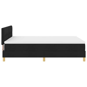 Κρεβάτι με ελατήρια με μαξιλάρι Μαύρο 140 x 200 cm ύφασμα - Pakobazaar