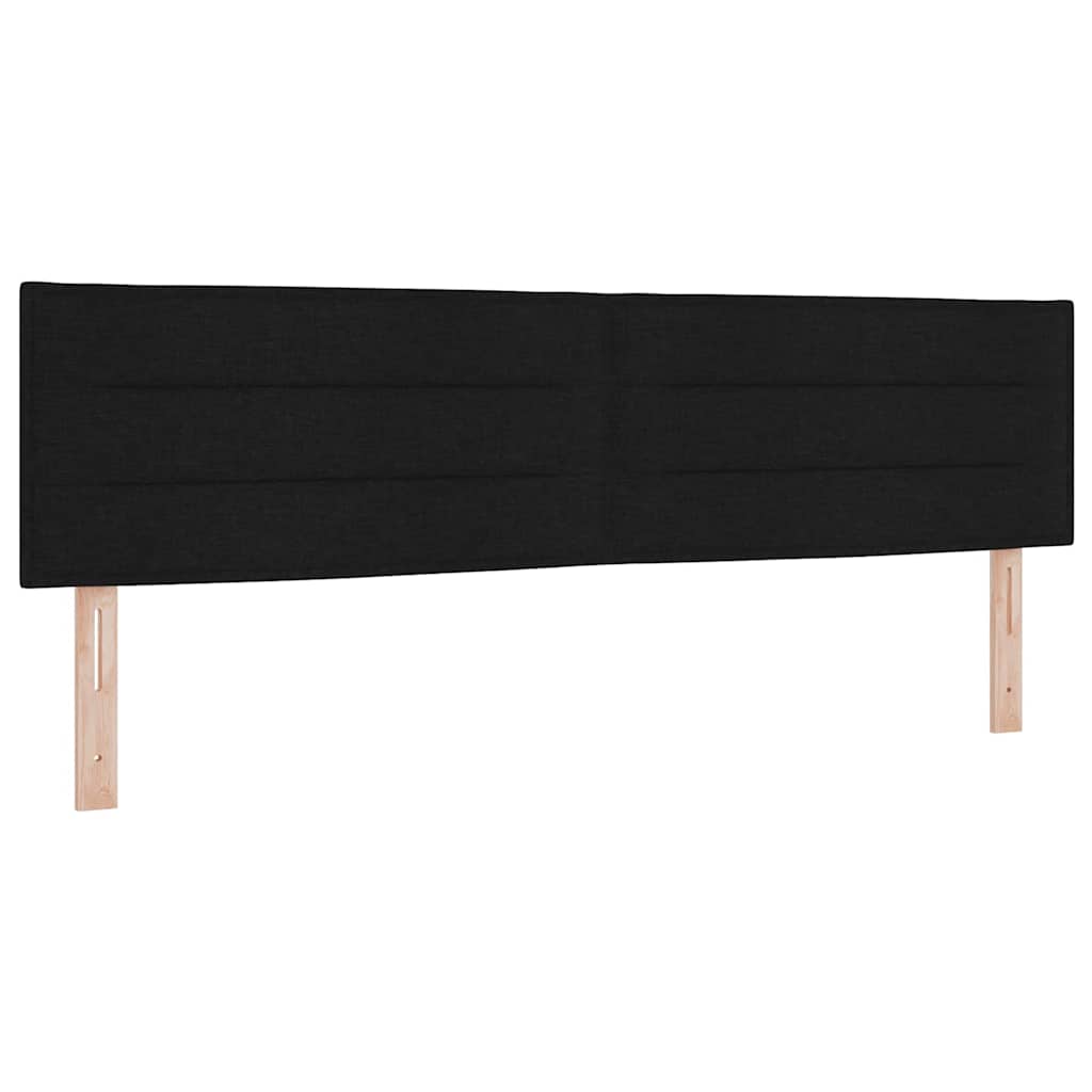 Κρεβάτι με ελατήρια με στρώμα Μαύρο 180 x 200 cm ύφασμα - Pakobazaar