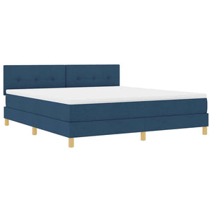 Κρεβάτι με ελατήρια με μαξιλάρι Μπλε 180 x 200 cm ύφασμα - Pakobazaar