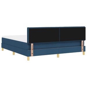 Κρεβάτι με ελατήρια με μαξιλάρι Μπλε 180 x 200 cm ύφασμα - Pakobazaar