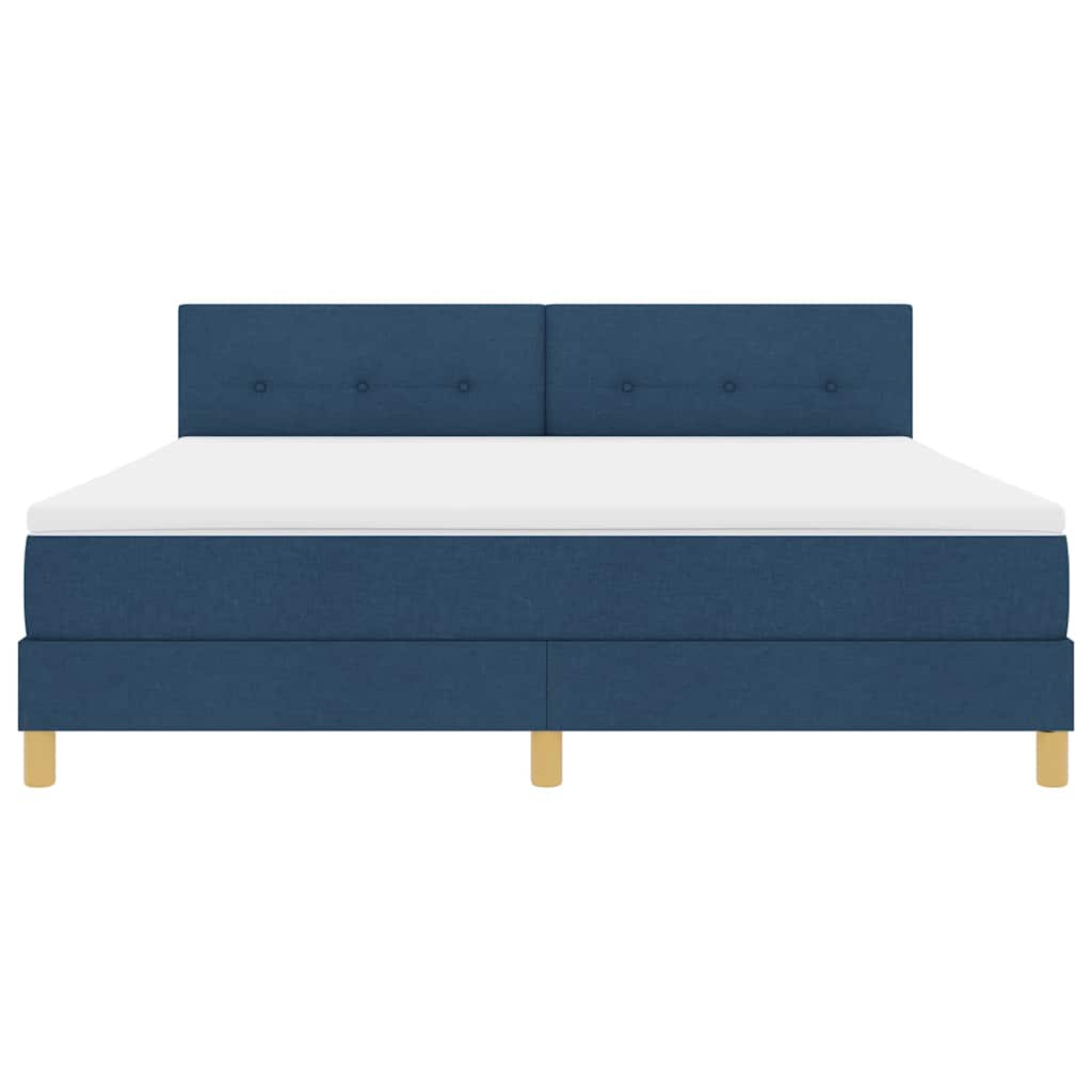 Κρεβάτι με ελατήρια με μαξιλάρι Μπλε 180 x 200 cm ύφασμα - Pakobazaar
