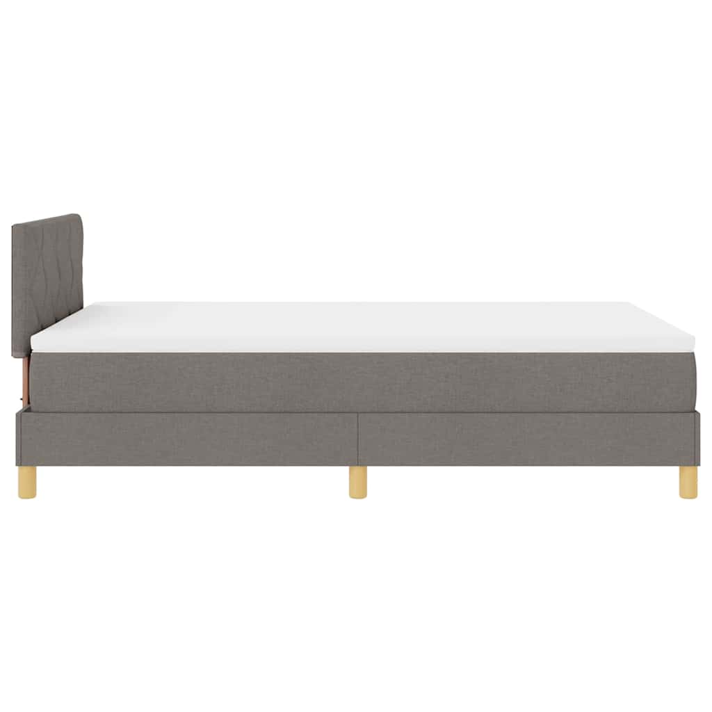 Κρεβάτι με ελατήρια με μαξιλάρι Taupe 120 x 190 cm ύφασμα