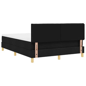 Κρεβάτι με ελατήρια με μαξιλάρι Μαύρο 140 x 200 cm ύφασμα - Pakobazaar