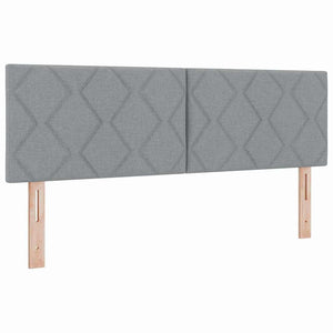 Κρεβάτι με ελατήρια Ανοιχτό γκρι 160 x 200 cm ύφασμα - Pakobazaar