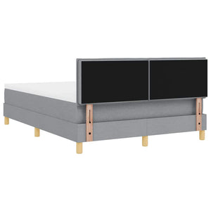 Κρεβάτι με ελατήρια Ανοιχτό γκρι 160 x 200 cm ύφασμα - Pakobazaar