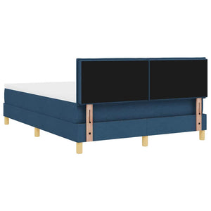 Κρεβάτι με ελατήρια με μαξιλάρι Μπλε 160 x 200 cm ύφασμα - Pakobazaar