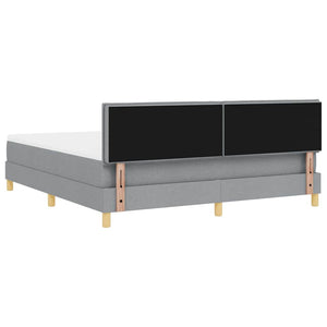 Κρεβάτι με ελατήρια Ανοιχτό γκρι 180 x 200 cm ύφασμα - Pakobazaar
