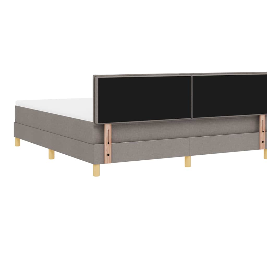 Κρεβάτι με ελατήρια με μαξιλάρι Taupe 180 x 200 cm ύφασμα - Pakobazaar