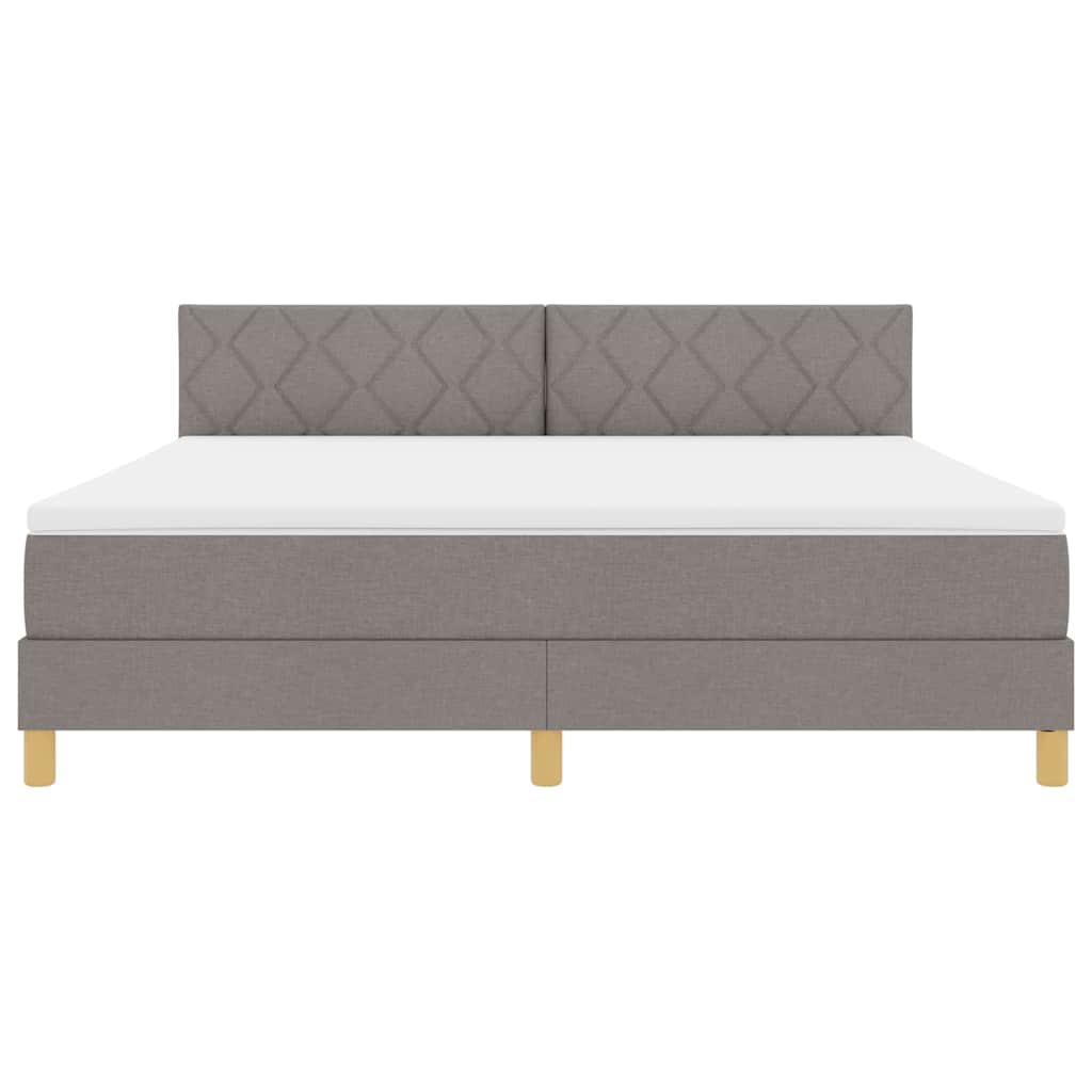 Κρεβάτι με ελατήρια με μαξιλάρι Taupe 180 x 200 cm ύφασμα - Pakobazaar