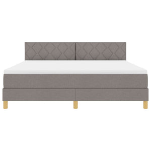 Κρεβάτι με ελατήρια με μαξιλάρι Taupe 180 x 200 cm ύφασμα - Pakobazaar
