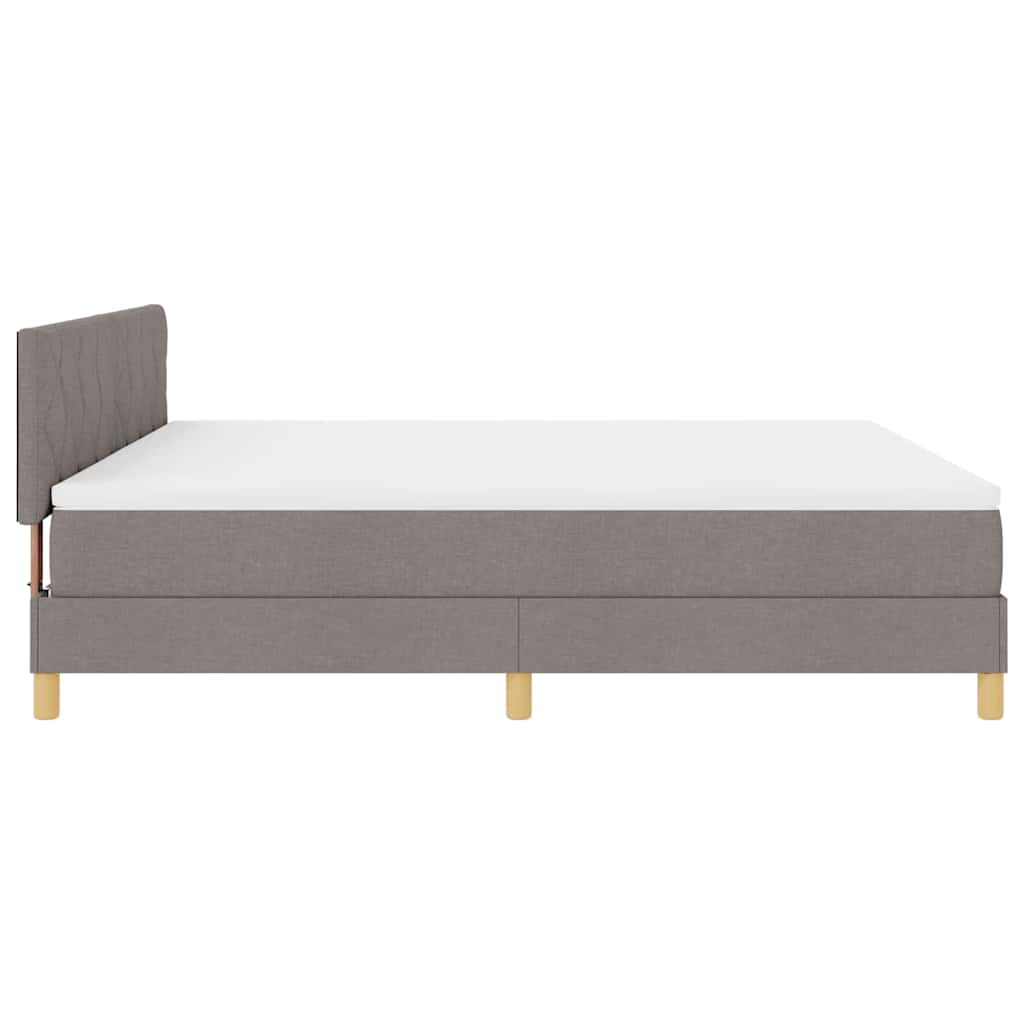 Κρεβάτι με ελατήρια με μαξιλάρι Taupe 180 x 200 cm ύφασμα - Pakobazaar