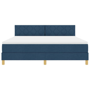 Κρεβάτι με ελατήρια με μαξιλάρι Μπλε 180 x 200 cm ύφασμα - Pakobazaar