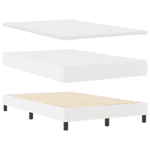 Κρεβάτι με ελατήρια με στρώμα Λευκό 120 x 190 cm Τεχνητό δέρμα - Pakobazaar