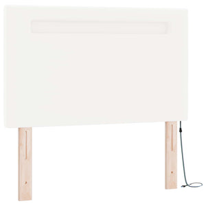 Κρεβάτι με ελατήρια με στρώμα Λευκό 120 x 190 cm Τεχνητό δέρμα - Pakobazaar
