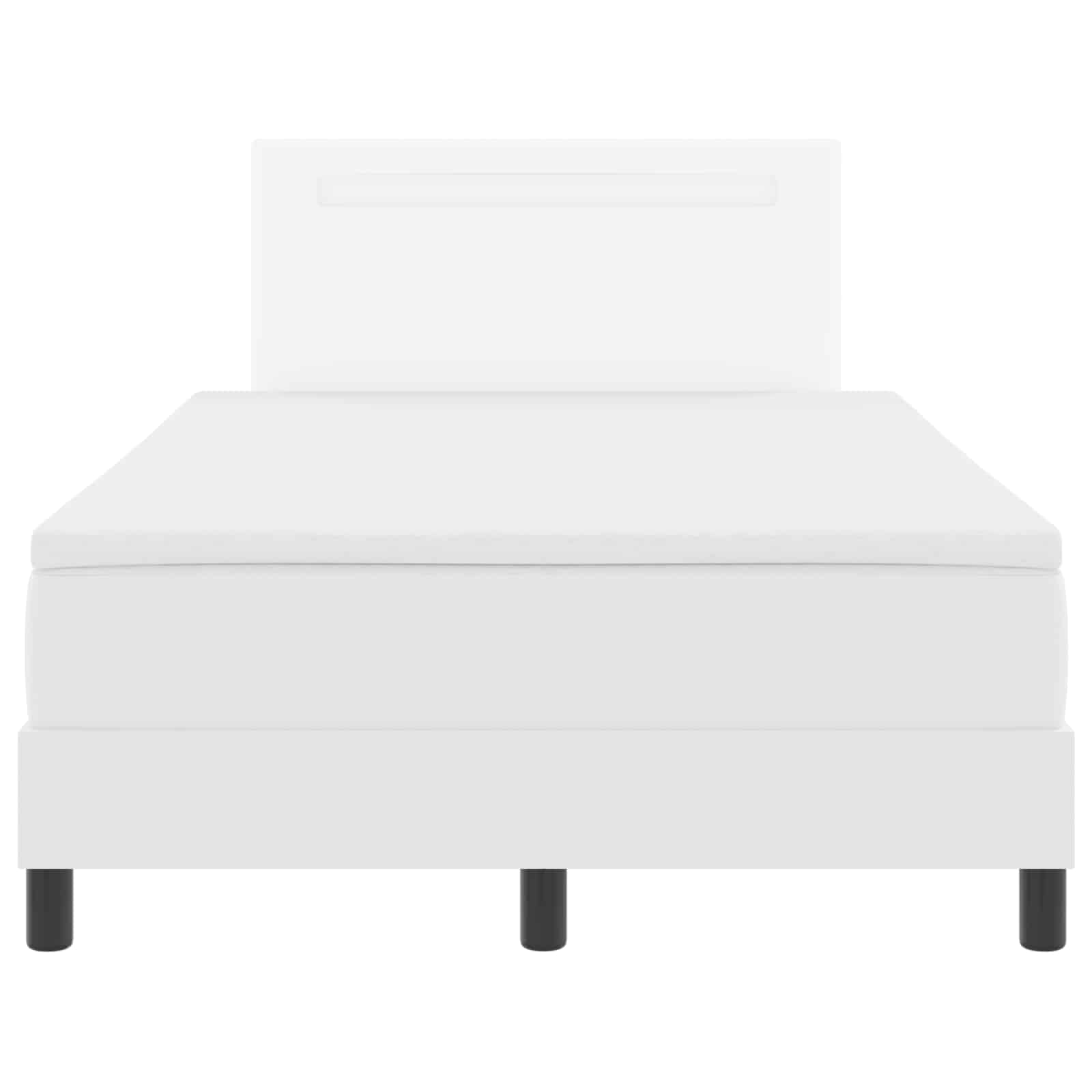 Κρεβάτι με ελατήρια με στρώμα Λευκό 120 x 190 cm Τεχνητό δέρμα - Pakobazaar