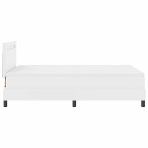 Κρεβάτι με ελατήρια με στρώμα Λευκό 120 x 190 cm Τεχνητό δέρμα - Pakobazaar