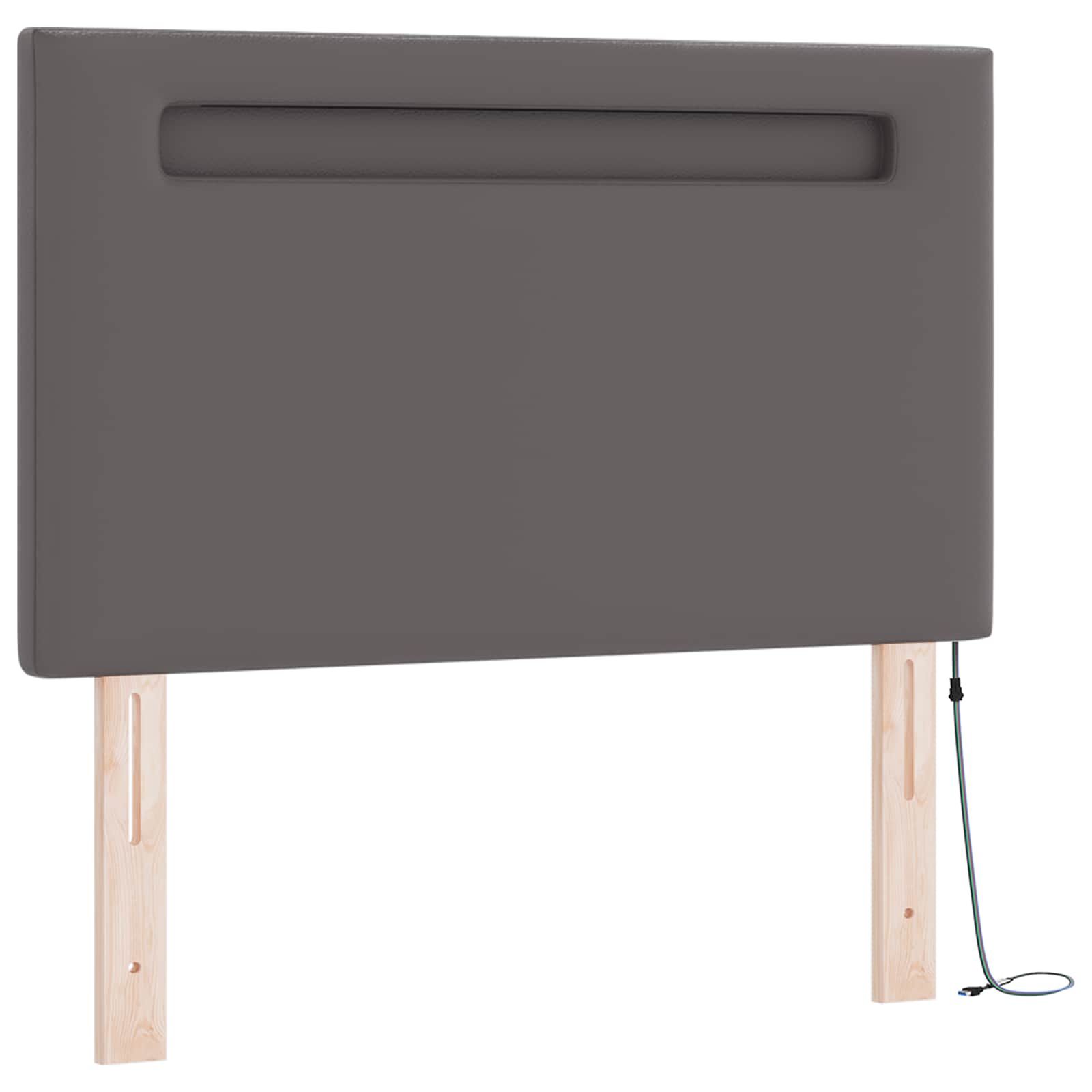 Κρεβάτι με ελατήρια με στρώμα Γκρι 120 x 190 cm Τεχνητό δέρμα - Pakobazaar