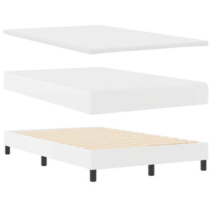Κρεβάτι με ελατήρια με στρώμα Λευκό 120 x 200 cm Τεχνητό δέρμα - Pakobazaar