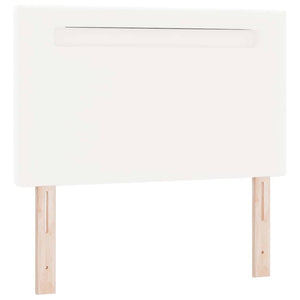 Κρεβάτι με ελατήρια με στρώμα Λευκό 120 x 200 cm Τεχνητό δέρμα - Pakobazaar