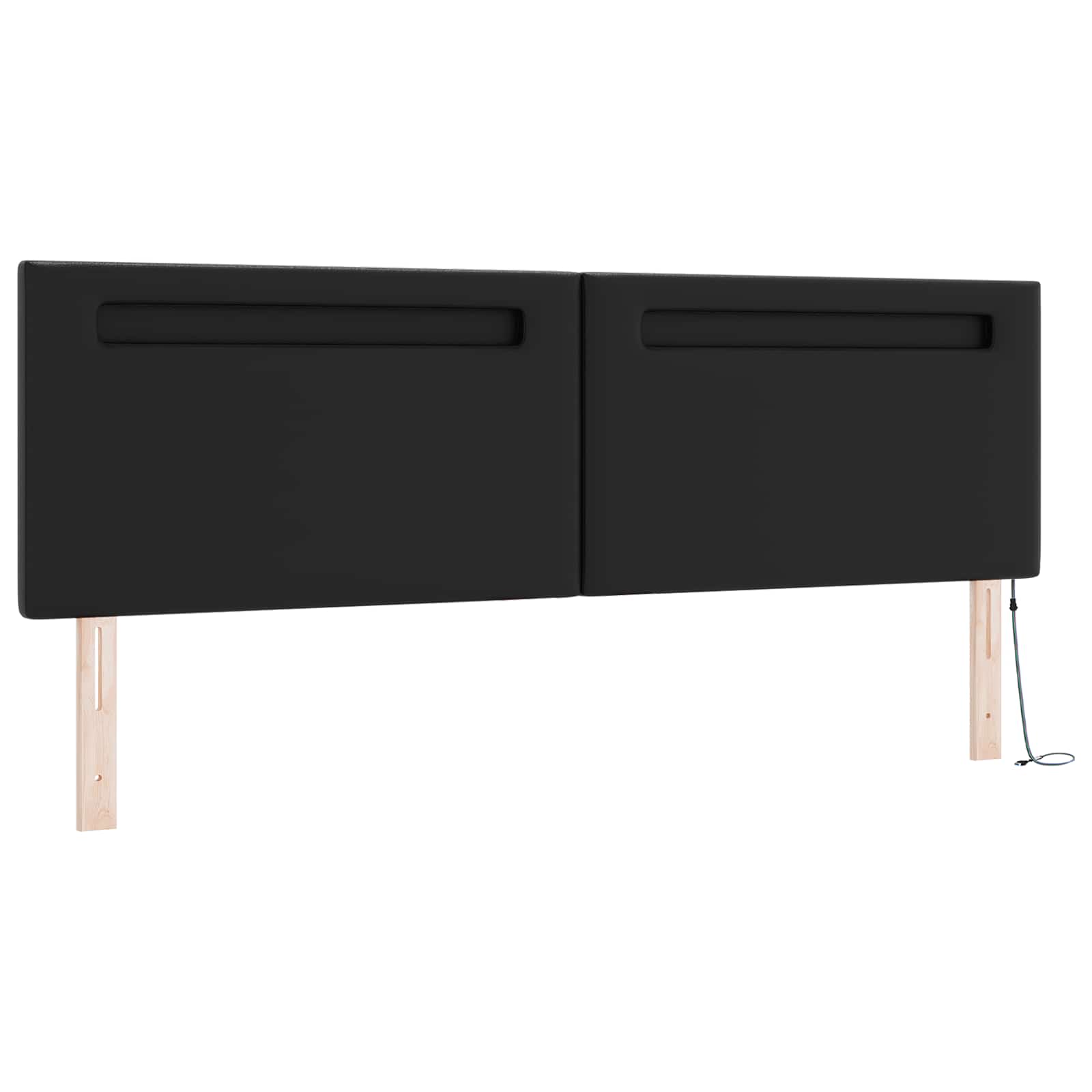 Κρεβάτι με ελατήρια Μαύρο 180 x 200 cm Τεχνητό δέρμα - Pakobazaar