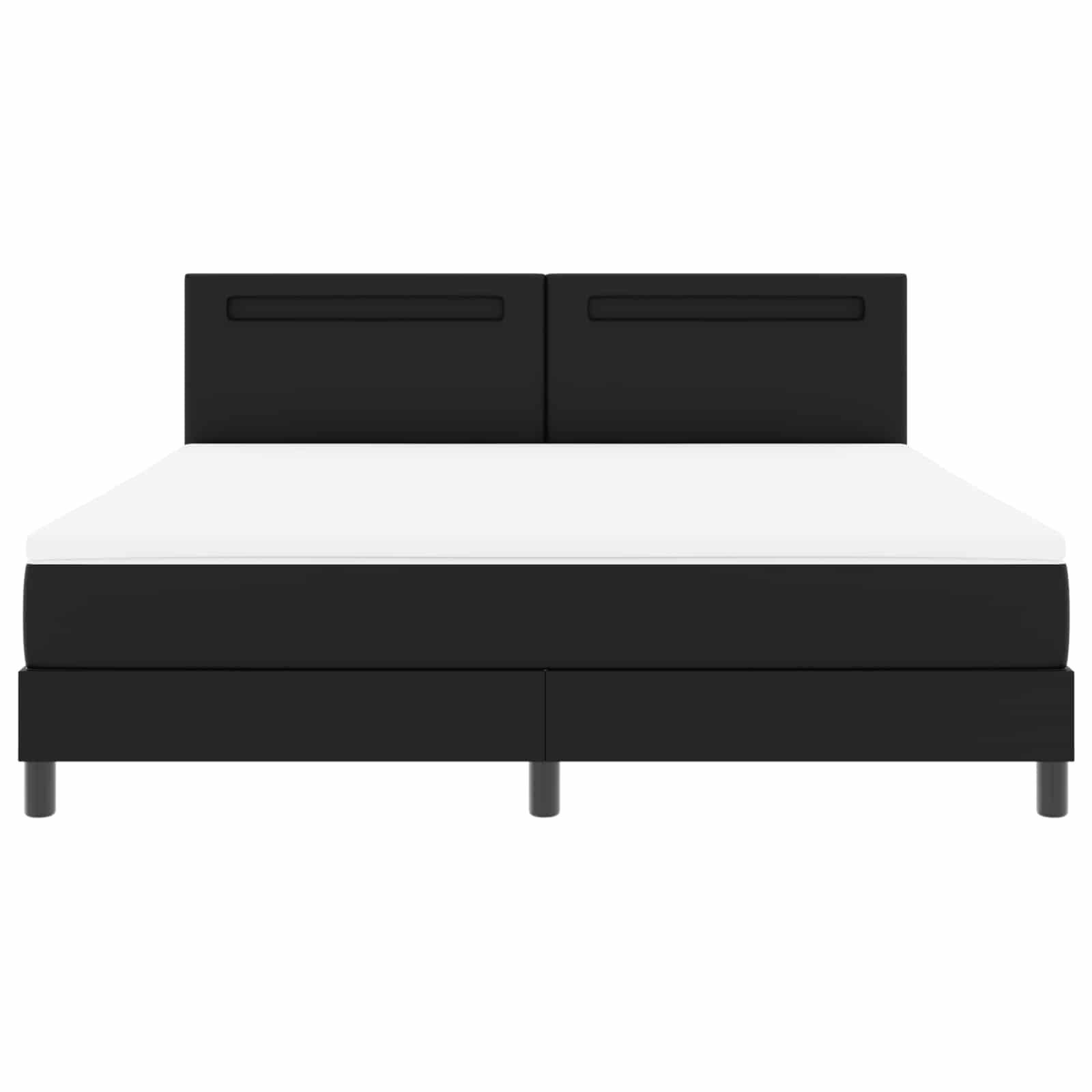 Κρεβάτι με ελατήρια Μαύρο 180 x 200 cm Τεχνητό δέρμα - Pakobazaar
