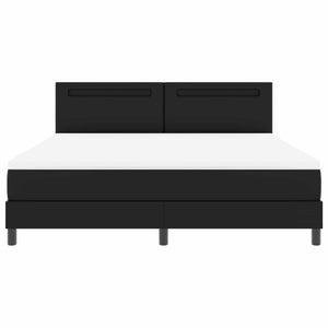 Κρεβάτι με ελατήρια Μαύρο 180 x 200 cm Τεχνητό δέρμα - Pakobazaar