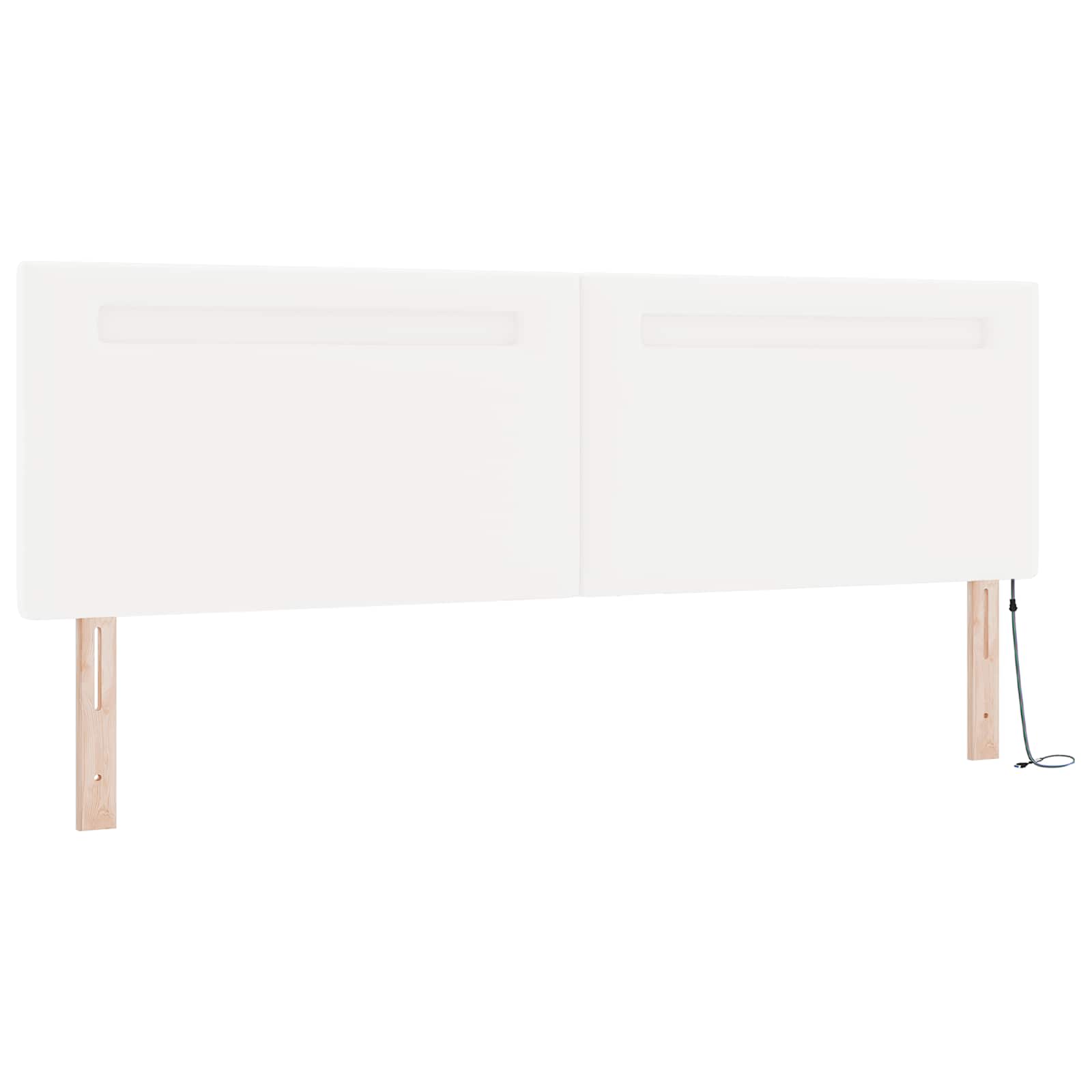 Κρεβάτι με ελατήρια με στρώμα Λευκό 180 x 200 cm Τεχνητό δέρμα - Pakobazaar