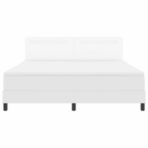 Κρεβάτι με ελατήρια με στρώμα Λευκό 180 x 200 cm Τεχνητό δέρμα - Pakobazaar
