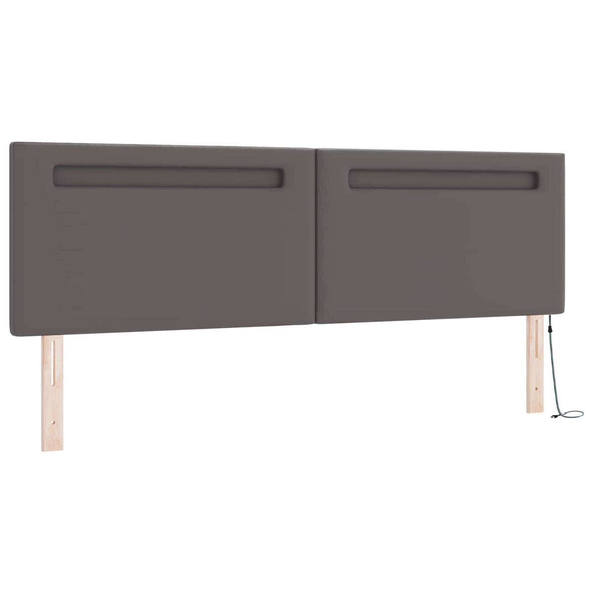 Κρεβάτι με ελατήρια με στρώμα Γκρι 180 x 200 cm Τεχνητό δέρμα - Pakobazaar