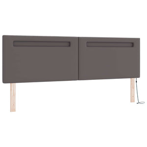 Κρεβάτι με ελατήρια με στρώμα Γκρι 180 x 200 cm Τεχνητό δέρμα - Pakobazaar