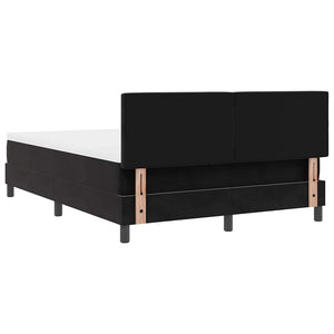 Κρεβάτι με ελατήρια με στρώμα Μαύρο 160 x 200 cm Βελούδο - Pakobazaar