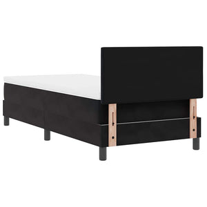 Κρεβάτι με ελατήρια με κεφαλάρι Μαύρο 80 x 200 cm Βελούδο