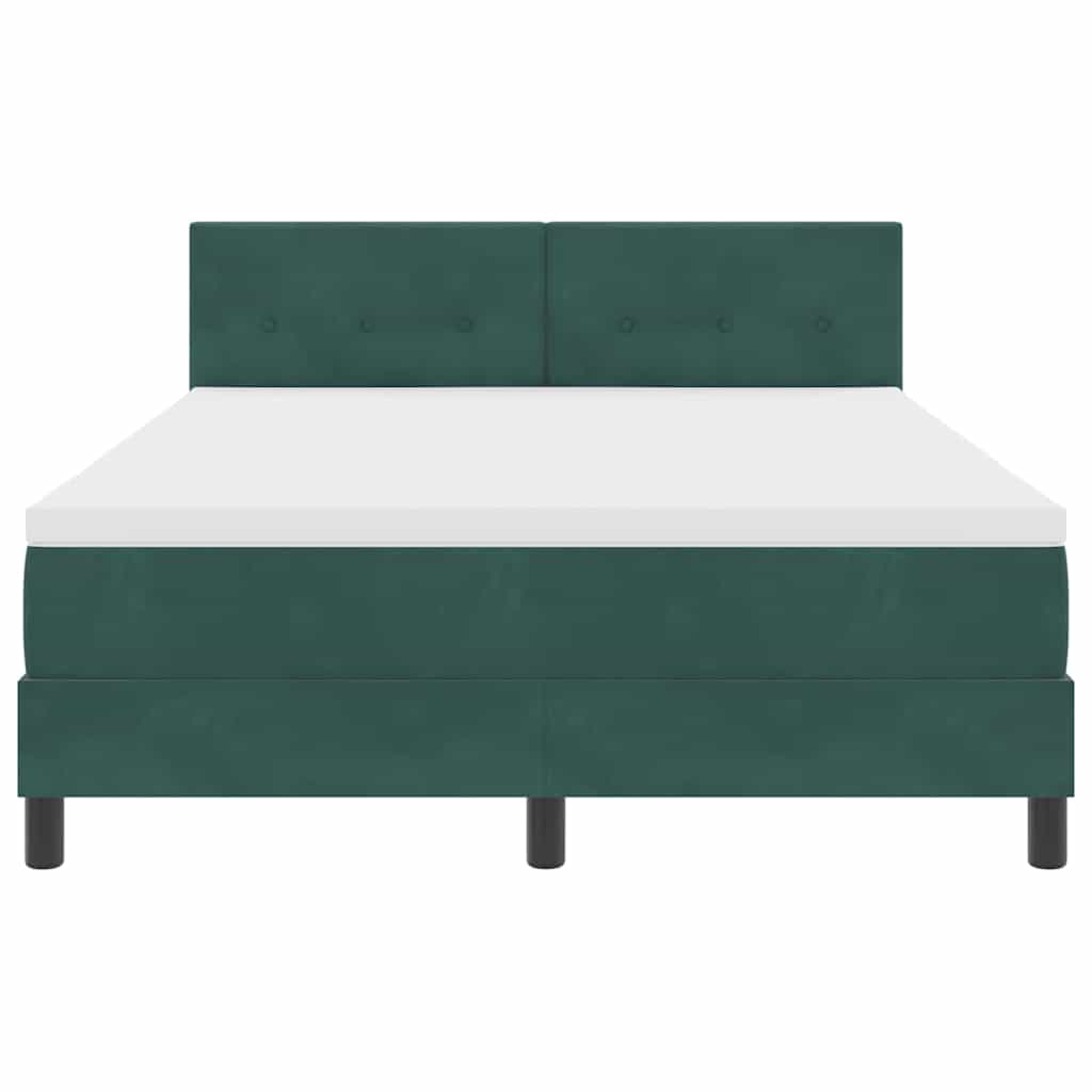 Κρεβάτι με ελατήρια Σκούρο Πράσινο 160 x 200 cm Βελούδο - Pakobazaar