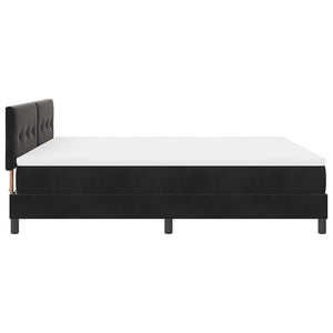 Κρεβάτι με ελατήρια με στρώμα Μαύρο 180 x 200 cm Βελούδο - Pakobazaar