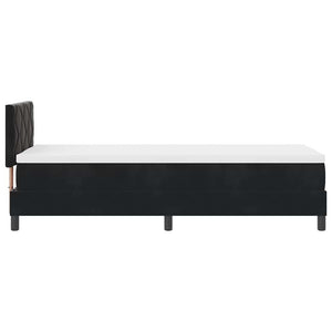Κρεβάτι με ελατήρια με μαξιλάρι Μαύρο 80 x 200 cm Βελούδο