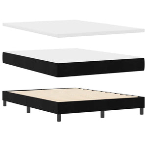 Κρεβάτι με ελατήρια με κεφαλάρι Μαύρο 160 x 200 cm Βελούδο - Pakobazaar