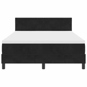Κρεβάτι με ελατήρια με κεφαλάρι Μαύρο 160 x 200 cm Βελούδο - Pakobazaar