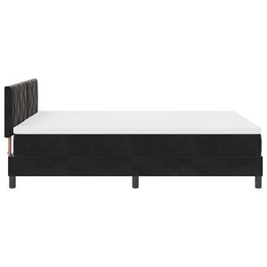 Κρεβάτι με ελατήρια με κεφαλάρι Μαύρο 160 x 200 cm Βελούδο - Pakobazaar