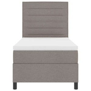 Κρεβάτι με ελατήρια με στρώμα Taupe 80 x 200 cm ύφασμα - Pakobazaar