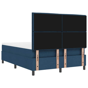 Κρεβάτι με ελατήρια με στρώμα Μπλε 140 x 200 cm ύφασμα - Pakobazaar