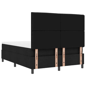 Κρεβάτι με ελατήρια με στρώμα Μαύρο 160 x 200 cm ύφασμα - Pakobazaar