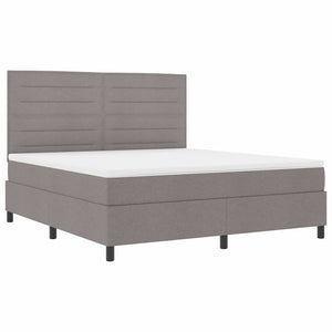Κρεβάτι με ελατήρια με κεφαλάρι Taupe 180 x 200 cm ύφασμα