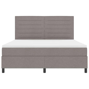 Κρεβάτι με ελατήρια με κεφαλάρι Taupe 180 x 200 cm ύφασμα