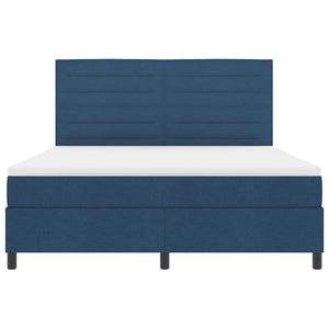 Κρεβάτι με ελατήρια με στρώμα Μπλε 180 x 200 cm ύφασμα - Pakobazaar