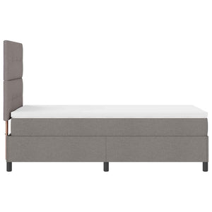 Κρεβάτι με ελατήρια με κεφαλάρι Taupe 80 x 200 cm ύφασμα